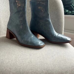 ASOS Denim Blue Heeled Boots